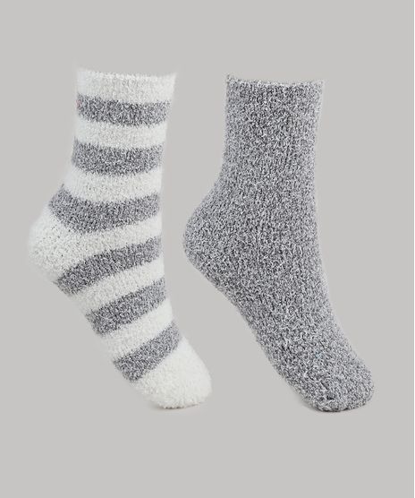 Kit-de-2-Meias-de-Inverno-Femininas-Cano-Alto-Chenille-Multicor-9837832-Multicor_1