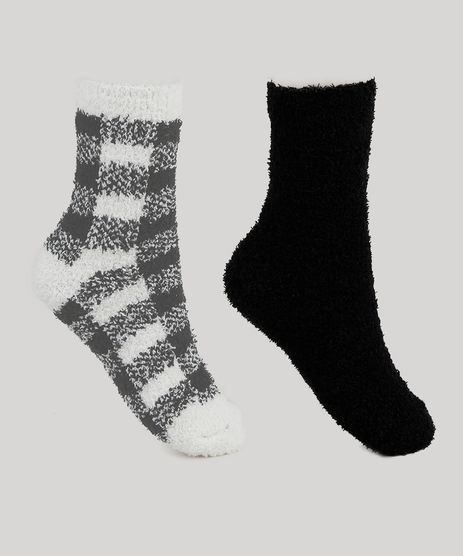 Kit-de-2-Meias-de-Inverno-Femininas-Cano-Alto-Chenille-Multicor-9837828-Multicor_1