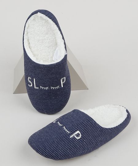 Pantufa-Slipper-de-Pelo-Feminina-Cilios-Estampada-Listrada-Cinza-9860467-Cinza_1
