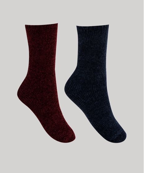 Kit-de-2-Meias-de-Inverno-Femininas-Cano-Alto-Multicor-9837835-Multicor_1