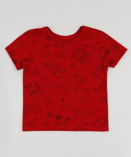 Camiseta-Infantil-Estampada-de-Carros-Manga-Curta-Vermelha-9943044-Vermelho_1