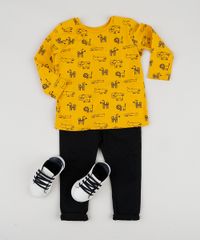 Camiseta-Infantil-Estampada-de-Bichos-Manga-Longa-Mostarda-9943041-Mostarda_3