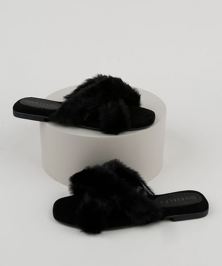 Rasteirinha-de-Pelo-Feminina-Oneself-Tiras-Cruzadas-Preta-9952237-Preto_1