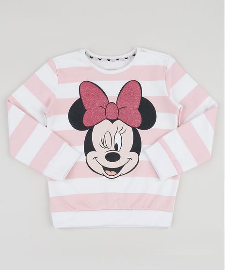 Blusao-de-Moletom-Infantil-Minnie-Listrado-Decote-Redondo-Branco-9947801-Branco_1