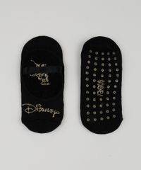Meia-Feminina-Sapatilha-Disney-com-Lurex-Preta-9949193-Preto_1