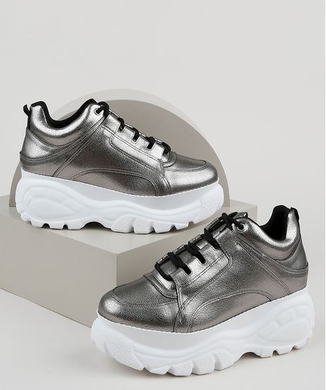 Tenis-Feminino-Oneself-Sneaker-Chunky-Metalizado-Prateado-9949547-Prateado_1