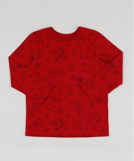 Camiseta-Infantil-Estampada-de-Carros-Manga-Longa-Vermelha-9943470-Vermelho_1
