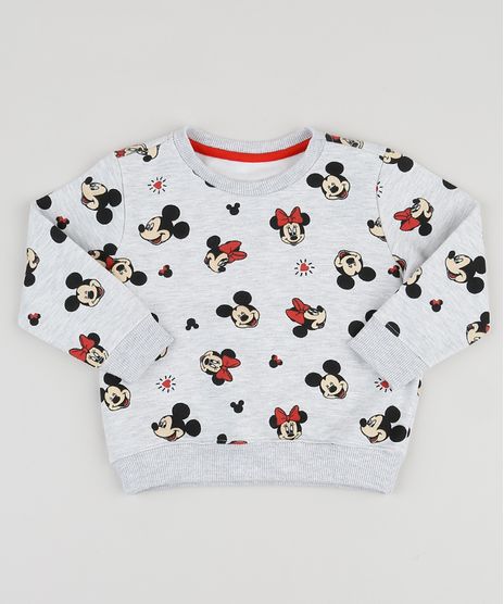 Blusao-de-Moletom-Infantil-Mickey-e-Minnie-Estampado-Decote-Redondo-Cinza-Mescla-Claro-9944596-Cinza_Mescla_Claro_1