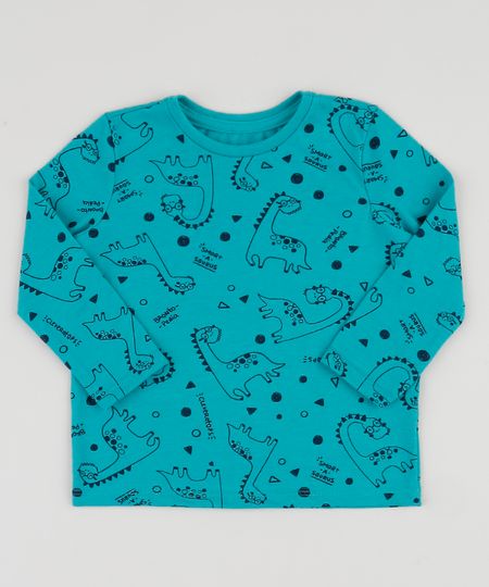 Camiseta-Infantil-Estampado-Dinossauros-com-Bolso-Manga-Longa-Verde-9943224-Verde_1