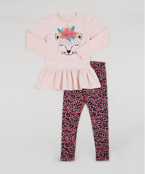 Conjunto-Infantil-de-Blusa-Tigre-com-Babado-Manga-Longa-Rosa-Claro---Calca-Legging-Estampada-Animal-Rosa-9942977-Rosa_1
