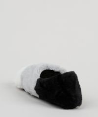 Pantufa-de-Pelo-Feminina-Listrada-Cinza-Mescla-9849651-Cinza_Mescla_4