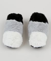 Pantufa-de-Pelo-Feminina-Listrada-Cinza-Mescla-9849651-Cinza_Mescla_5