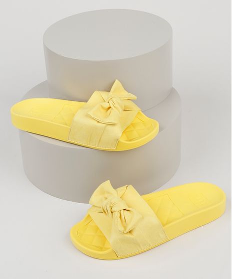 Chinelo-Slide-Feminino-Moleca-com-Laco-em-Suede-Amarelo-9952631-Amarelo_1