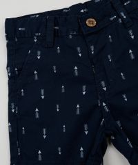 Bermuda-de-Sarja-Infantil-Alfaiatada-Estampada-de-Flechas-Azul-Escuro-9945182-Azul_Escuro_4