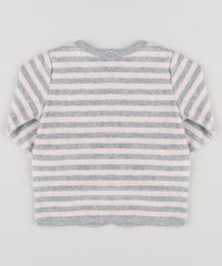 Cardigan-de-Plush-Infantil-Listrado-com-Bolsos-Cinza-Mescla-9757327-Cinza_Mescla_2