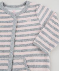 Cardigan-de-Plush-Infantil-Listrado-com-Bolsos-Cinza-Mescla-9757327-Cinza_Mescla_4