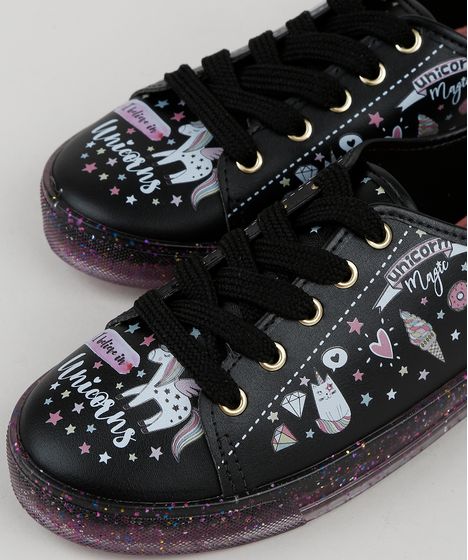 tenis unicornio preto