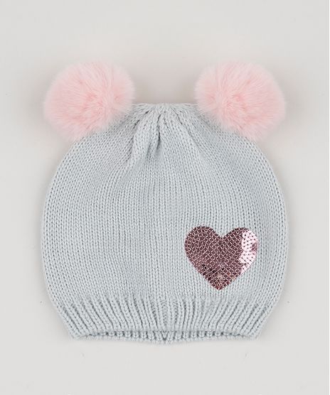 Gorro-de-Trico-Infantil-Coracao-Cinza-Claro-9785362-Cinza_Claro_1