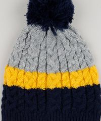 Kit-Infantil-de-Gorro-de-Trico--Listrado---Luva-Cinza-Mescla-9784977-Cinza_Mescla_4