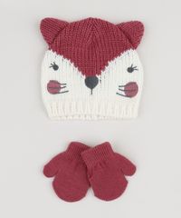 Kit-Infantil-de-Gorro-de-Trico--Raposa---Luva-Vinho-9784983-Vinho_1