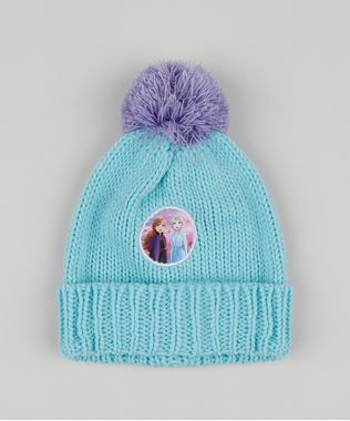 Gorro-de-Trico-Infantil-Frozen-com-Pompom-Azul-Claro-9785480-Azul_Claro_1