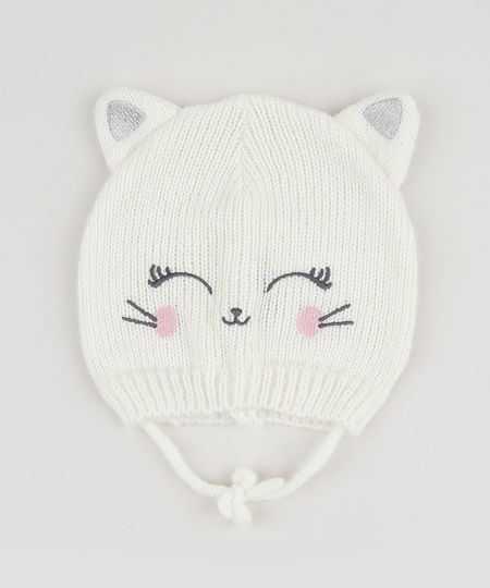 Gorro-de-Trico-Infantil-Gatinha-com-Orelhas-Off-White-9784980-Off_White_1