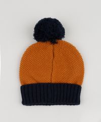 Gorro-de-Trico-Infantil-com-Pompom-Caramelo-9785287-Caramelo_2