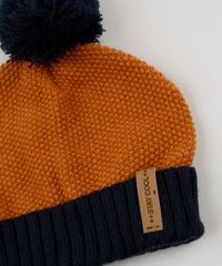 Gorro-de-Trico-Infantil-com-Pompom-Caramelo-9785287-Caramelo_3
