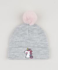 Gorro-de-Trico-Infantil-Unicornio-Cinza-Mescla-9785478-Cinza_Mescla_1