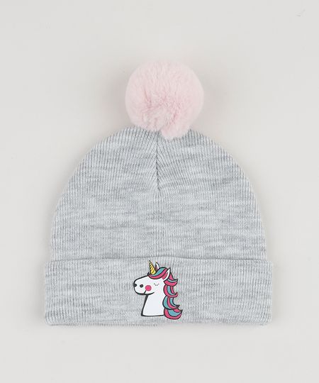 Gorro-de-Trico-Infantil-Unicornio-Cinza-Mescla-9785478-Cinza_Mescla_1