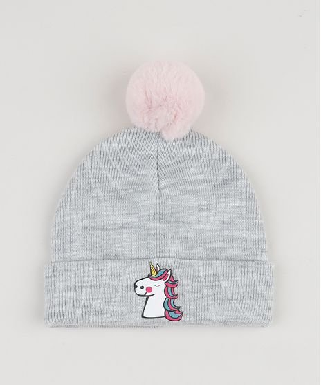 Gorro-de-Trico-Infantil-Unicornio-Cinza-Mescla-9785478-Cinza_Mescla_1
