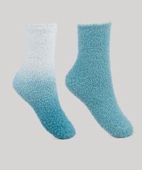 Kit-de-2-Meias-de-Inverno-Femininas-Cano-Alto-Chenille-Multicor-9837831-Multicor_1