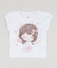 Blusa-Infantil-Menina-com-Coelhinho-Manga-Curta-Off-White-9943366-Off_White_1