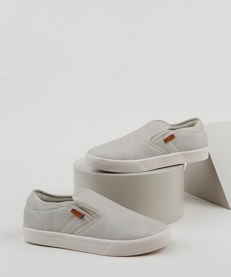 Tenis-Slip-On-Masculino-Ollie-Texturizado-Bege-9841687-Bege_1 Tenis-Slip-On-Masculino-Ollie-Texturizado-Bege-9841687-Bege_1