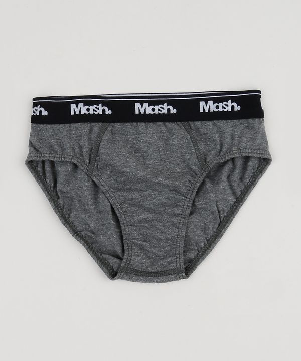 Cueca Infantil Mash Slip Cinza Mescla M