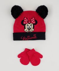 Kit-Infantil-de-Gorro-de-Trico--Minnie---Luva-Rosa-Escuro-9784985-Rosa_Escuro_1
