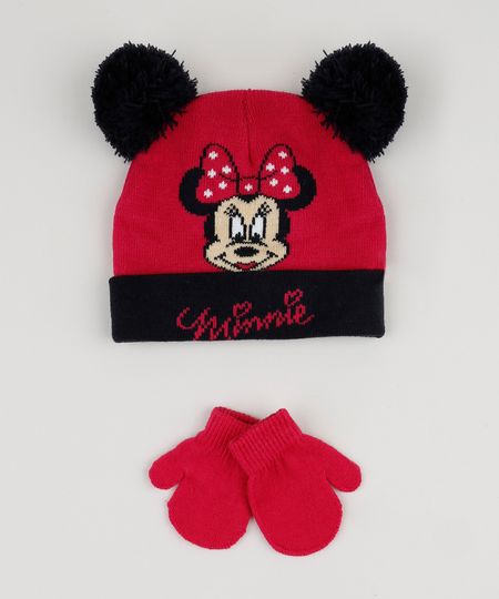 Kit-Infantil-de-Gorro-de-Trico--Minnie---Luva-Rosa-Escuro-9784985-Rosa_Escuro_1