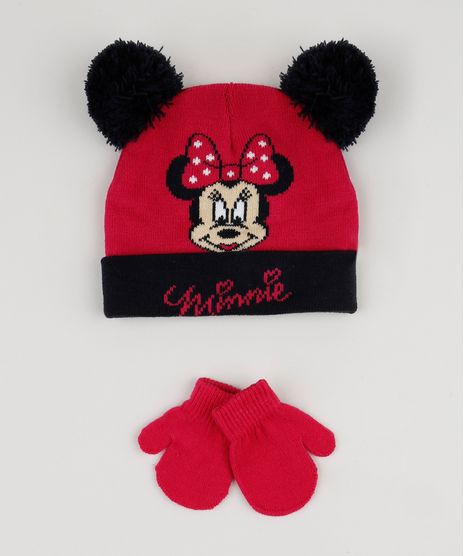 Kit-Infantil-de-Gorro-de-Trico--Minnie---Luva-Rosa-Escuro-9784985-Rosa_Escuro_1
