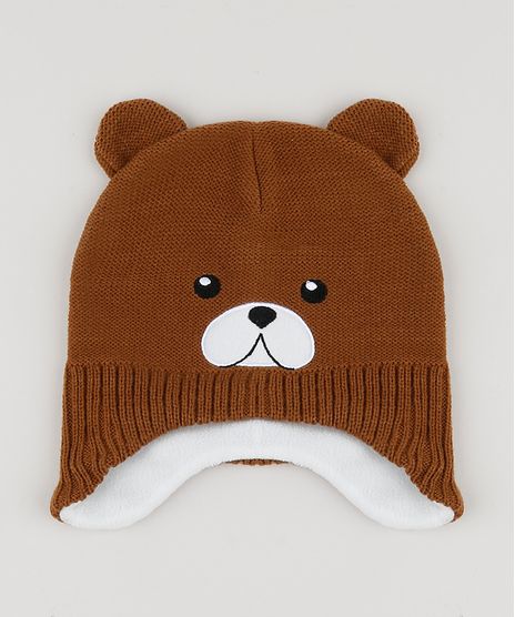 Gorro-de-Trico-Infantil-Urso-Marrom-9785288-Marrom_1
