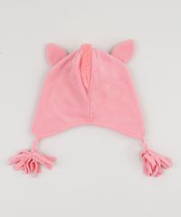 Kit-Infantil-de-Gorro-de-Fleece-Unicornio---Luva-Rosa-9785475-Rosa_3