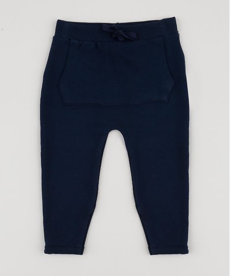 calça de moletom infantil azul marinho