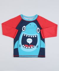 Camiseta-de-Praia-Infantil-Raglan-Tubarao-Manga-Longa-com-Protecao-UV50--Azul-Marinho-9902370-Azul_Marinho_1