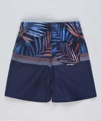 Bermuda-Surf-Infantil-Estampada-de-Folhagem-com-Cordao-Azul-Marinho-9757033-Azul_Marinho_2