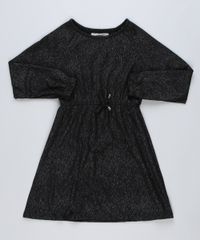 Vestido-de-Trico-Infantil-com-Brilho-Manga-Longa-Preto-9944541-Preto_1
