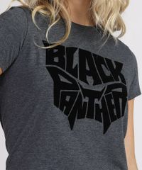 Blusa-Feminina-Pantera-Negra-Manga-Curta-Decote-Redondo-Cinza-Mescla-Escuro-9947858-Cinza_Mescla_Escuro_4