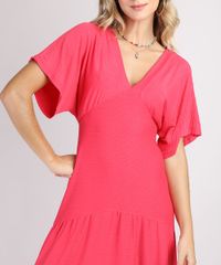 Vestido-Feminino-Midi-Texturizado-Manga-Curta-Pink-9952013-Pink_4