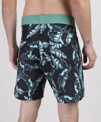 Bermuda-Surf-Masculina-Estampada-de-Folhagens-Verde-Escuro-9943963-Verde_Escuro_2