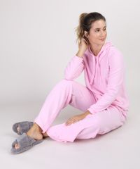 Pijama-Feminino-Atoalhado--Hey--com-Capuz-Manga-Longa-Rosa-Claro-9951063-Rosa_Claro_3