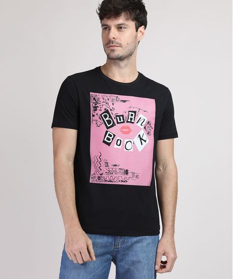 Camiseta-Masculina--Burn-Book--Meninas-Malvadas-Manga-Curta-Gola-Careca-Preta-9951726-Preto_1