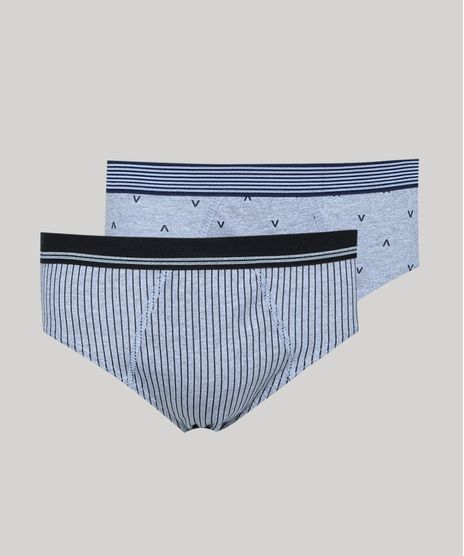 Kit-de-2-Cuecas-Masculino-Estampado-Setas--e-Listrado-Slip-de-Algodao-Cinza-9953289-Cinza_1